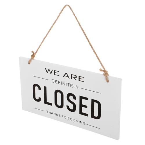BAZEITFLOW Doppelseitiges Holzschild Open Closed Schild für Geschäft Haustür Dekoration Wandhänger Rustikal Rechteckig Weiß für Laden Büro Eingangsbereich BAZEITFLOW Doppelseitiges Holzschild Open Closed Schild für Geschäft Haustür Dekoration Wandhänger Rustikal Rechteckig Weiß für Laden Büro Eingangsbereich von BAZEITFLOW