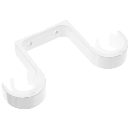 BAZEITFLOW Doppelte Gardinenstange Halterung aus Aluminiumlegierung Robuste Deckenmontage Vorhangstangenhalter Einfache Installation Weiß Geeignet für Schwere Vorhänge und Gardinenschienen von BAZEITFLOW