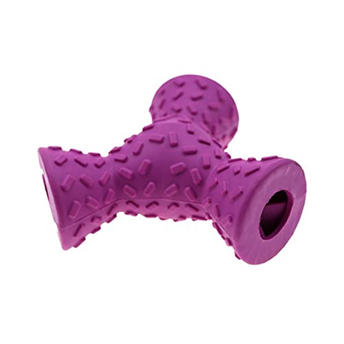 BAZEITFLOW Dreiecks Hundespielzeug aus Naturkautschuk mit Futterlöchern Kauspielzeug für Zahnpflege und Beschäftigung für Aggressive Kauhunde Zufällige Farbe Zufällige Farbe von BAZEITFLOW