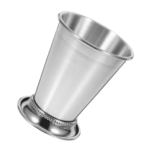 BAZEITFLOW Edelstahl Cocktailbecher Mint Stil Silbernes Trinkglas Bar Mixbecher für Cocktails Säfte Vielseitig für Zuhause Feiern Hochwertiger Metallbecher von BAZEITFLOW