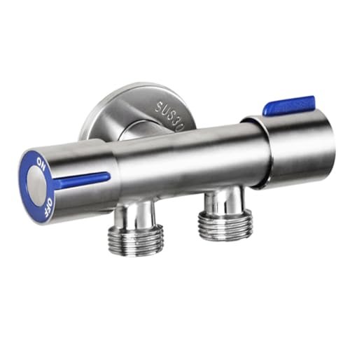 BAZEITFLOW Edelstahl Doppelgriff Waschmaschinen Wasserhahn mit Zwei Ausgängen Einhebel Kaltwasserarmatur für Badezimmer und Waschbecken Langlebig Installieren Gebürstete Oberfläche BAZEITFLOW Edelstahl Doppelgriff Waschmaschinen Wasserhahn mit Zwei Ausgängen Einhebel Kaltwasserarmatur für Badezimmer und Waschbecken Langlebig Installieren Gebürstete Oberfläche von BAZEITFLOW