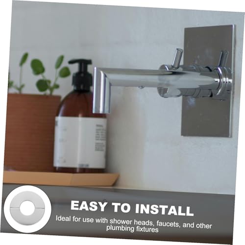 BAZEITFLOW Edelstahl Duscharm Rosette Abdeckung Split Design Einfache Montage Wasserrohr Abdeckkappe für Badezimmer und Garten von BAZEITFLOW