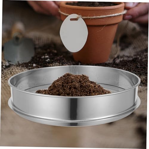 BAZEITFLOW Edelstahl Gartensieb Feines Maschensieb Ergonomisch Handliches Bodensieb für Erde Steine Kompost und Gartenarbeit mit Präziser Siebwirkung BAZEITFLOW Edelstahl Gartensieb Feines Maschensieb Ergonomisch Handliches Bodensieb für Erde Steine Kompost und Gartenarbeit mit Präziser Siebwirkung von BAZEITFLOW