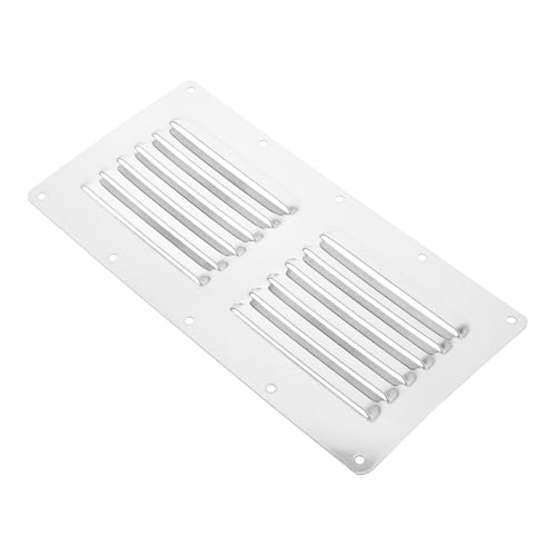 BAZEITFLOW Edelstahl Lüftungsgitter für Grill und Feuerstelle Rechteckiges Belüftungsblech für Außenküche Rostbeständig Langlebig Luftzirkulation Effektive Rauch Geruchsentfernung von BAZEITFLOW