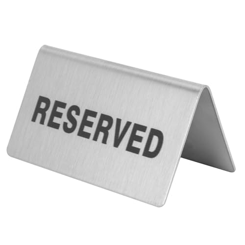 BAZEITFLOW Edelstahl Reserviert Tischschild Doppelseitig für Restaurant Hochzeit Party Sitzplatzreservierung Tischaufsteller Robust Kompakt Platzsparend BAZEITFLOW Edelstahl Reserviert Tischschild Doppelseitig für Restaurant Hochzeit Party Sitzplatzreservierung Tischaufsteller Robust Kompakt Platzsparend von BAZEITFLOW