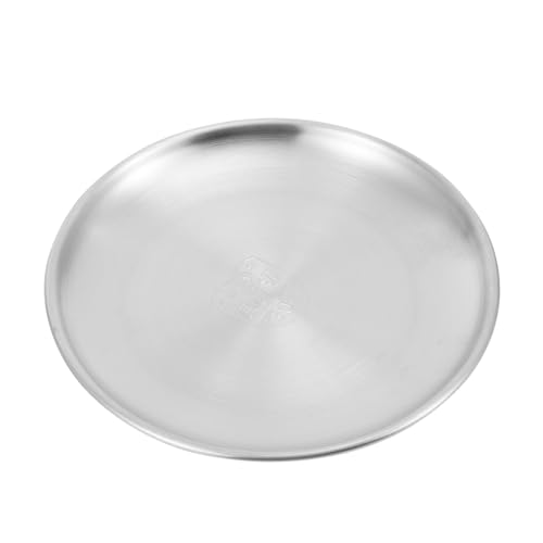 BAZEITFLOW Edelstahl Teller Single Layer Langlebig Leicht zu Reinigen Bbq Servierplatte für Zuhause Hotel Restaurant Vielseitig Einsetzbar von BAZEITFLOW