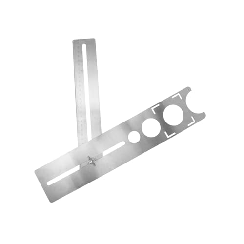 BAZEITFLOW Einstellbarer Edelstahl Lochöffner für Marmor und Fliesen Flexibler Bohrloch locator mit Präziser Maßanzeige Positionierwerkzeug für Genaue Bohrungen bei Tischler Fliesenarbeiten von BAZEITFLOW