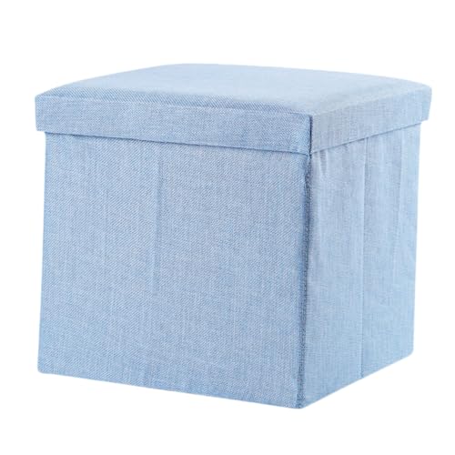 BAZEITFLOW Faltbarer Stoff sitzhocker mit Stauraum Quadratischer Aufbewahrungshocker Belastbar und Multifunktional für Wohnzimmer Kinderzimmer und Flur Hellblau BAZEITFLOW Faltbarer Stoff sitzhocker mit Stauraum Quadratischer Aufbewahrungshocker Belastbar und Multifunktional für Wohnzimmer Kinderzimmer und Flur Hellblau von BAZEITFLOW