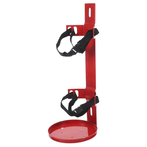 BAZEITFLOW Feuerlöscher-Aufhänger Element Feuerlöscher Feuerlöscherhalterung Klammer Pflicht erste Feuerlöscherhalter aus Metall Aufhänger Feuerlöschhalterung Polyester rot von BAZEITFLOW