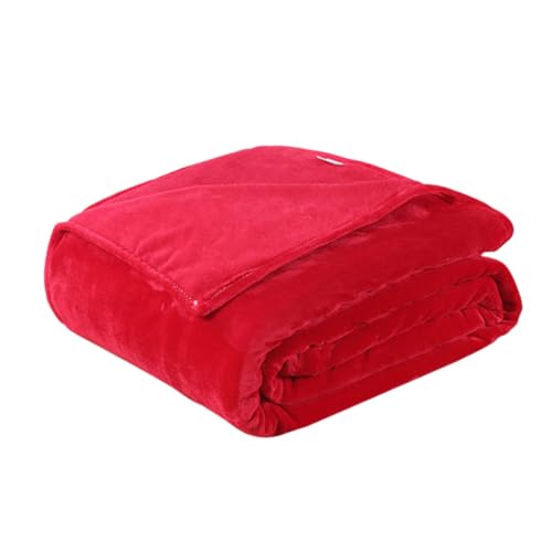 BAZEITFLOW Flanell Fleecedecke Rot Extra Warm Dicke Kuscheldecke für Winter Leicht und Sanft Vielseitige Wohndecke für Camping Reisen und Zuhause BAZEITFLOW Flanell Fleecedecke Rot Extra Warm Dicke Kuscheldecke für Winter Leicht und Sanft Vielseitige Wohndecke für Camping Reisen und Zuhause von BAZEITFLOW