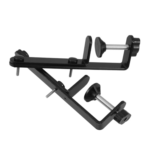 BAZEITFLOW Förmiger Halter ohne Bohren Stabile Tischklemme zur Randbefestigung Langlebige Schreibtischhalterung für Lochwand Zubehör Schwarz Einfache Montage rutschfest von BAZEITFLOW