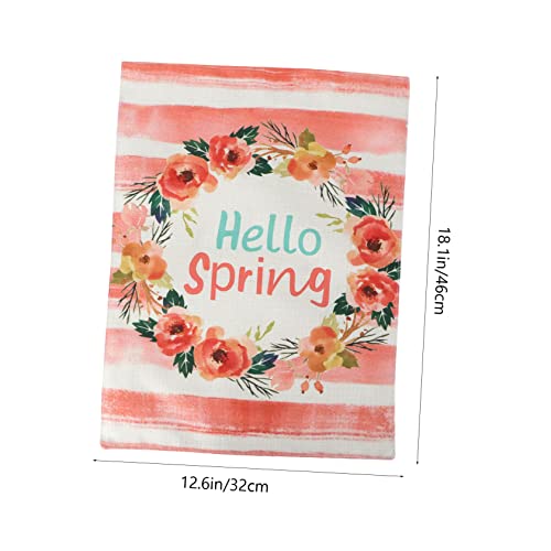 BAZEITFLOW Frühlings gartenflagge aus Flachs Doppelseitig Bedruckt Wetterfest Dekorativ für Vorgarten Garten Briefkasten und Terrasse Kreative Frühlingsmuster Hochwertige Verarbeitung von BAZEITFLOW