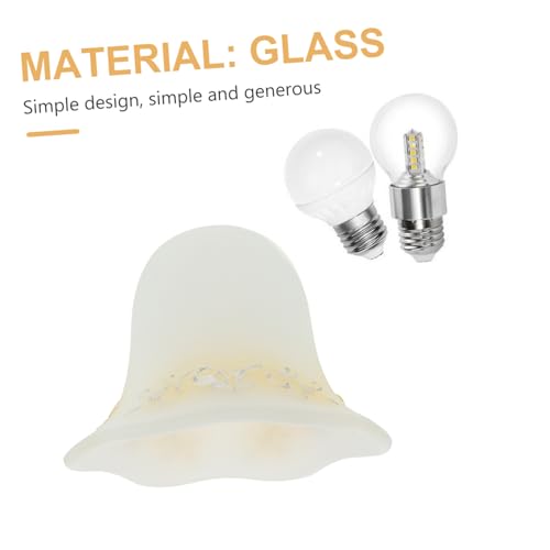 BAZEITFLOW Glas Lampenschirm Deckenleuchte Lampenschirm Ersatz Boho Stil Wohnraum Dekoration Robust Transparent Haushalt Zubehör von BAZEITFLOW