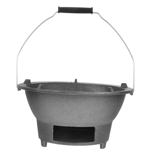 BAZEITFLOW Großer Eisen Holzkohlegrill Tischgrill Tragbarer Bbq Grill Für Camping Balkon Outdoor Robust Für Steak Hähnchen Fleisch Zubereitung Mit Einfachem Betrieb Und Langlebigem Design von BAZEITFLOW