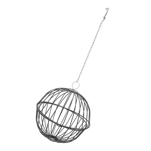 BAZEITFLOW Hängender Heu futterspender aus Robustem Eisen Belüftet und Vielseitig für Hamster Kaninchen und Kleine Haustiere Kleiner Futterball Installieren als Futterautomat von BAZEITFLOW