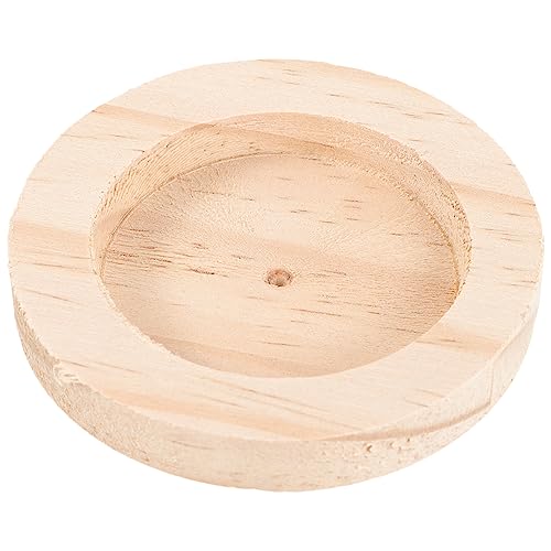 BAZEITFLOW Hamster Futterschale aus Holz Kleine Futter und Wasserschale für Nagetiere Rutschfestes Design Leicht zu Reinigen für Hamster Meerschweinchen und Andere Kleintiere von BAZEITFLOW