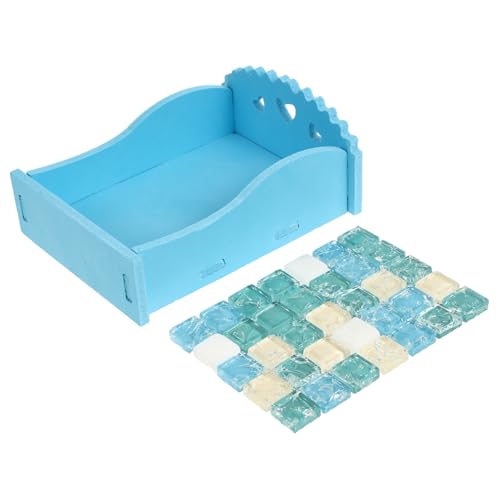 BAZEITFLOW Hamster Kühlmatte Mittel Blau Waschbar Kühlkissen Haustier Schlafnest Hitzeschutz Kratzfest Schnelle Wärmeableitung für Sommer von BAZEITFLOW