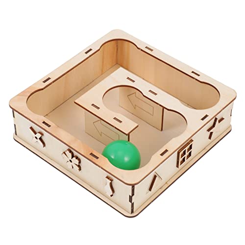 BAZEITFLOW Hamster Labyrinth aus Holz Tunnel und Plattform für Kleine Haustiere für Hamster Mäuse und Igel Fördert Bewegung und Spielspaß von BAZEITFLOW