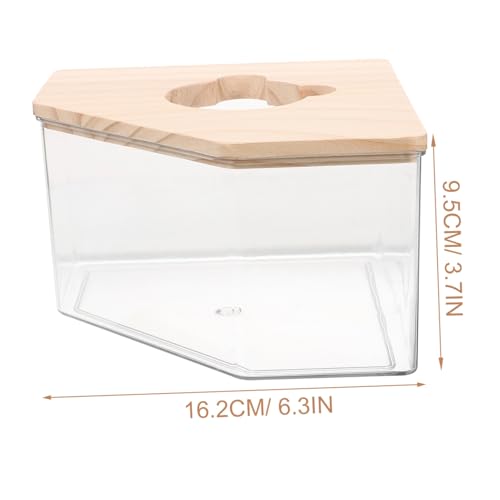 BAZEITFLOW Hamster Sandbad Box Transparent mit Holzabdeckung Sandkasten für Hamster Chinchilla Gerbil Kleintier Badezimmer Beobachtungsbox Sandbad Behälter für Kleine Haustiere BAZEITFLOW Hamster Sandbad Box Transparent mit Holzabdeckung Sandkasten für Hamster Chinchilla Gerbil Kleintier Badezimmer Beobachtungsbox Sandbad Behälter für Kleine Haustiere von BAZEITFLOW