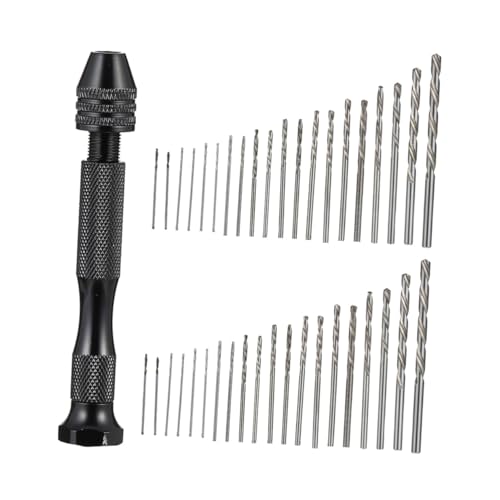 BAZEITFLOW Handbohrer Handbohrer mit Bohrern Manuelle Handbohrmaschine für Schmuck Modellbau und Präzises Bohren Verstellbarer Spannkopf Langlebiges Metallwerkzeug für Feine Arbeiten von BAZEITFLOW