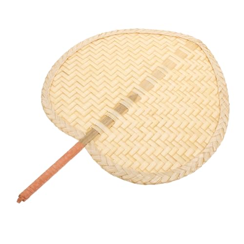 BAZEITFLOW Handgefertigter Handfächer Sommerlicher Tragbarer Kühlventilator Natürlicher Gewebter Handventilator für Outdoor Party Büro und Dekoration Traditioneller Chinesischer Stil von BAZEITFLOW