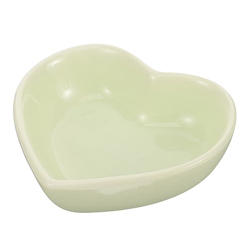 BAZEITFLOW Herzförmiger Hamster Futternapf aus Keramik Rutschfester Napf für Kleintiere Wie Hamster und Chinchillas Leicht zu Reinigen Langlebig und Sicher für Trockenfutter und Snacks von BAZEITFLOW