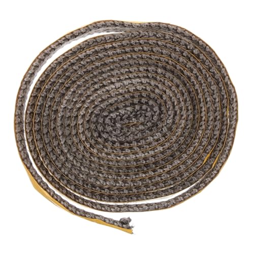 BAZEITFLOW Hitzebeständiges Selbstklebendes Ofendichtschnurband für Holzofen Türdichtung Einfache Montage Rauchdichtung für Kamin und Grill Vielseitig Einsetzbar Hohe Temperaturbeständigkeit von BAZEITFLOW