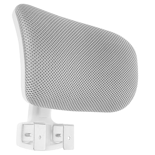 BAZEITFLOW Höhenverstellbare Kopfstütze für Bürostuhl Ergonomisches Nackenstützkissen für Computer Bequem und Anpassbar zur Linderung von Nackenschmerzen Silber Graue Ausführung von BAZEITFLOW