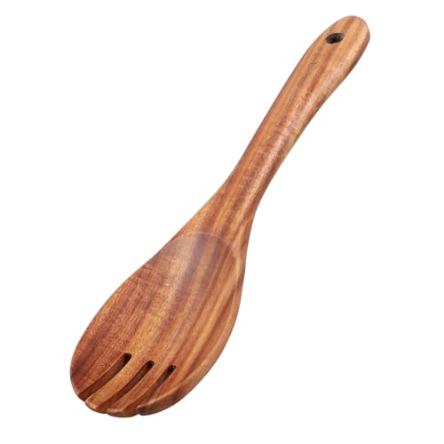 BAZEITFLOW Holz Salatgabel Langlebig Ergonomisch für Vielseitiges Servieren und Wenden von Salaten und Speisen Spülmaschinenfreundlich und Wiederverwendbar Küchenutensil aus Robustem Holz von BAZEITFLOW