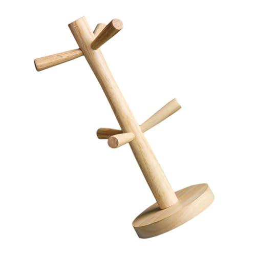 BAZEITFLOW Holz Tassenhalter für Haushalt Umgedrehter Becherhalter mit Abtropffunktion Stilvoller Praktischer Tisch Organizer für Kaffeetassen Modernes Design Platzsparendes von BAZEITFLOW