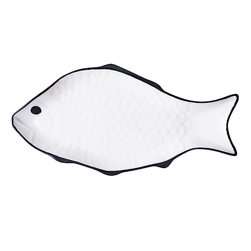 BAZEITFLOW Keramik Fisch Dämpfplatte Fischform Mikrowellengeeignet Leicht Reinigung Einfach Servierteller Für Restaurant Zuhause BAZEITFLOW Keramik Fisch Dämpfplatte Fischform Mikrowellengeeignet Leicht Reinigung Einfach Servierteller Für Restaurant Zuhause von BAZEITFLOW
