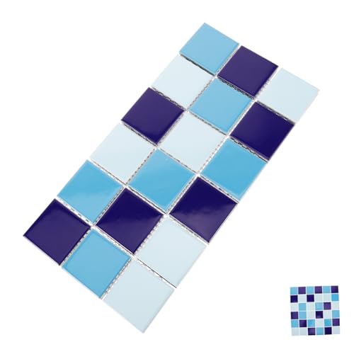 BAZEITFLOW Keramik Mosaikfliesen Glänzend Blau für Schwimmbad Badezimmer Küche Wand Boden Dekorativ Langlebig BAZEITFLOW Keramik Mosaikfliesen Glänzend Blau für Schwimmbad Badezimmer Küche Wand Boden Dekorativ Langlebig von BAZEITFLOW