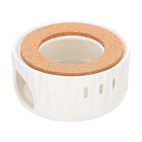 BAZEITFLOW Keramik Teewärmer Stövchen mit Luftventil Retro Teekannen wärmehalter Multifunktionaler Teelichtofen für Tee Kaffee Milch Kompakt und Einfach zu Bedienen Tragbarer Speisewärmer von BAZEITFLOW