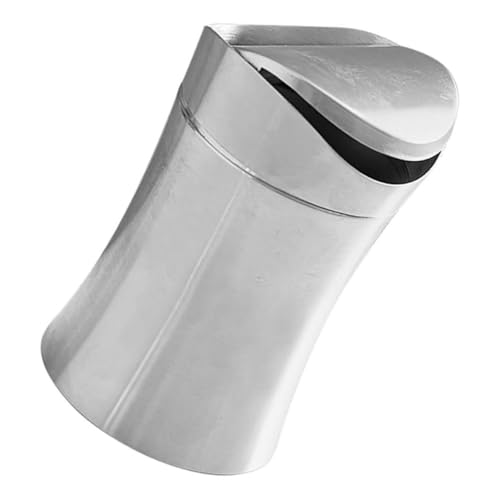 BAZEITFLOW Kleiner Edelstahl Tischmülleimer mit Deckel Geruchsneutraler Mini Abfallbehälter für Küche und Büro Stilvoller Silberner Desktop Abfalleimer für Schreibtisch und Arbeitsplatte BAZEITFLOW Kleiner Edelstahl Tischmülleimer mit Deckel Geruchsneutraler Mini Abfallbehälter für Küche und Büro Stilvoller Silberner Desktop Abfalleimer für Schreibtisch und Arbeitsplatte von BAZEITFLOW