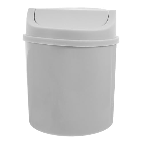 BAZEITFLOW Kleiner Tischmülleimer mit Fassungsvermögen Drehbarer Deckel Kompakter Mini Papierkorb für Schreibtisch Büro Schlafzimmer und Theke Praktischer Kleiner Abfalleimer von BAZEITFLOW