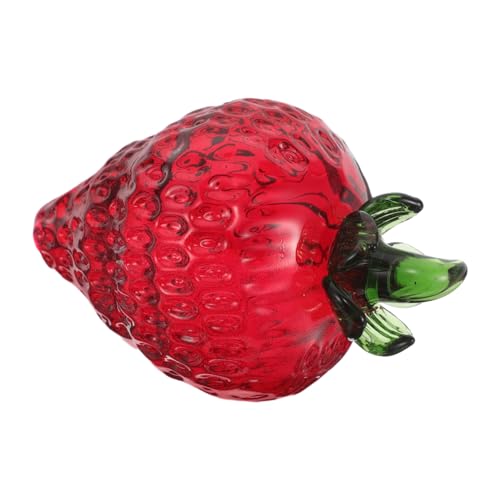 BAZEITFLOW Kristall Erdbeer Ornament Fruchtförmige Figur Glas Dekoration Transparent Kreatives Design für Schreibtisch Frühlingsgeschenk BAZEITFLOW Kristall Erdbeer Ornament Fruchtförmige Figur Glas Dekoration Transparent Kreatives Design für Schreibtisch Frühlingsgeschenk von BAZEITFLOW
