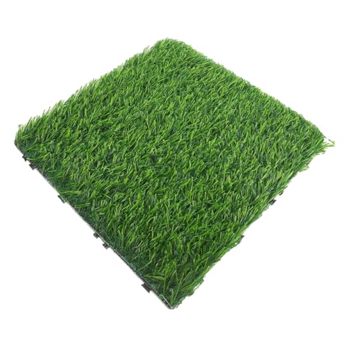 BAZEITFLOW Künstliche Grasfliesen Wetterfest Recycelbar Interlockend Weicher Fake Lawn für Garten Terrasse DIY Deko Pflegeleicht von BAZEITFLOW