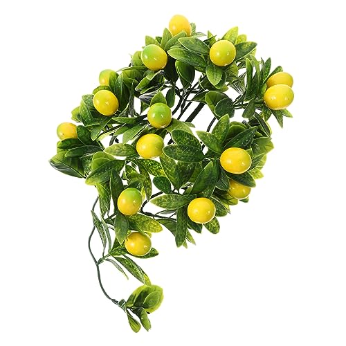 BAZEITFLOW Künstliche Zitronenfrüchte Hängegirlande Imitation Grüne Weinrebe Dekoration für Balkon Fenster Party Festival Zubehör BAZEITFLOW Künstliche Zitronenfrüchte Hängegirlande Imitation Grüne Weinrebe Dekoration für Balkon Fenster Party Festival Zubehör von BAZEITFLOW