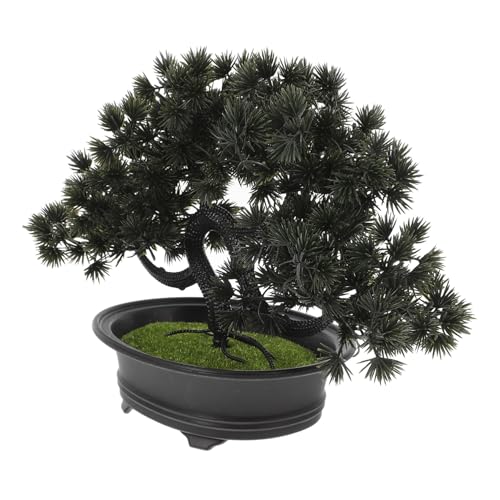 BAZEITFLOW Künstlicher Bonsai Baum Realistisches Kunstpflanze Arrangement Für Zen-Garten Indoor-Dekoration Tisch Und Büroschmuck Pflegeleichte Deko Für Zuhause Und Gewerbe von BAZEITFLOW
