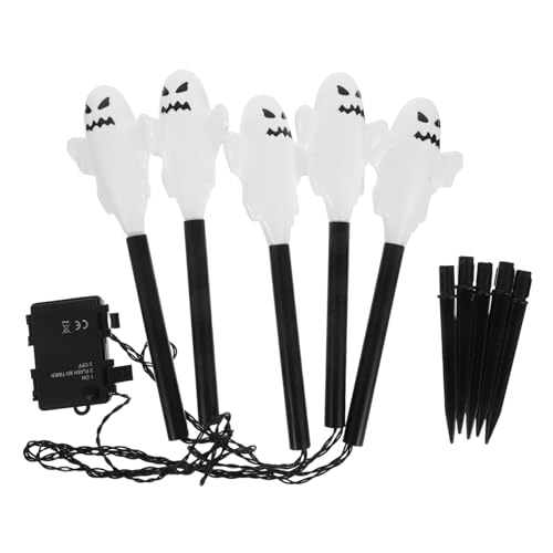 BAZEITFLOW LED Gespenster Halloween Gartenleuchte wasserdichte Outdoor Geisterwegbeleuchtung Energiesparende LED Lampe für Rasen Wiederverwendbare Halloween Deko BAZEITFLOW LED Gespenster Halloween Gartenleuchte wasserdichte Outdoor Geisterwegbeleuchtung Energiesparende LED Lampe für Rasen Wiederverwendbare Halloween Deko von BAZEITFLOW