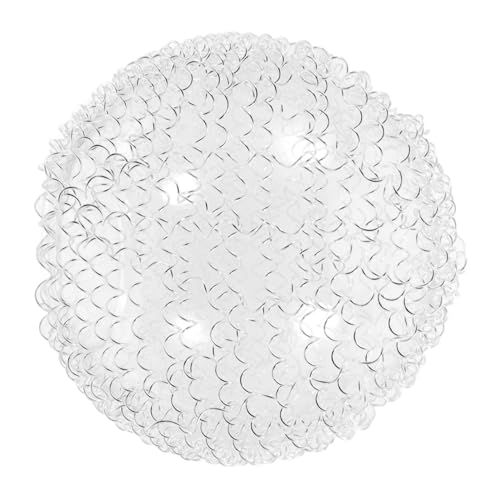 BAZEITFLOW Lampenschirm Ersatz Transparenter Kugellampe Lampenschirm mit Silber Aluminiumdraht für Wohnzimmer Hängelampe Deckenleuchte und Tischlampe von BAZEITFLOW