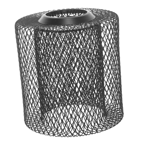 BAZEITFLOW Lampenschirm Retro Design Geometrischer Metallkäfig Lampenschirm Leicht und Robust Schwarz für Pendelleuchten im Wohnzimmer und Barbereich von BAZEITFLOW