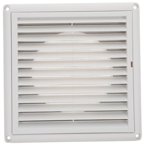 BAZEITFLOW Lüftungsgitter Kunststoff Abluftgitter mit Insektenschutz Weiß Ø für Decke Boden Ventilationsabdeckung Einfache Montage Langlebig für Heim und Industrieeinsatz von BAZEITFLOW