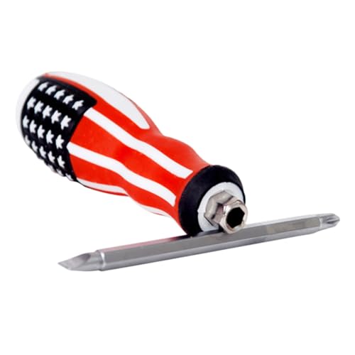 BAZEITFLOW Magnetischer Handlicher Schraubendreher mit Abnehmbarem Magnetkopf Multifunktionaler Kreuz und Schlitzschraubendreher Portables Metall und Kunststoff Werkzeug für Präzises von BAZEITFLOW