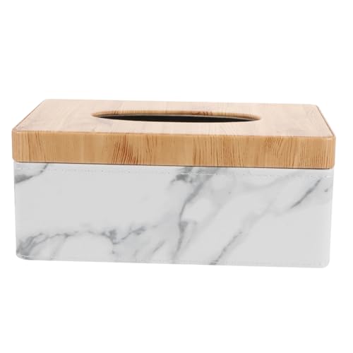 BAZEITFLOW Marbling Taschentuchbox aus Hochwertigem Material Multifunktionaler Napkin Holder für Wohnzimmer und Schreibtisch Einfache Reinigung Praktisches Aufbewahrungsgehäuse für von BAZEITFLOW