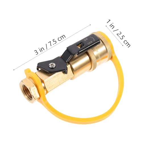 BAZEITFLOW Messing Gasadapter Kupfer Verbindungsstück Robust Langlebig für Gasgrill Campingofen und Raucher Zubehör Einfache Montage und Hohe Temperaturbeständigkeit von BAZEITFLOW