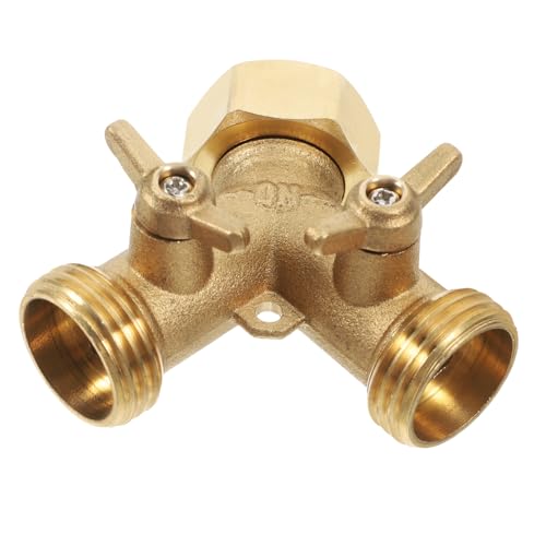 BAZEITFLOW Messing Y kugelhahn Verteiler Garten Schlauchanschluss mit Ergonomischen Griffen Robuster Absperrhahn Einfacher Einbau für Effiziente Bewässerung von Garten Grünflächen und BAZEITFLOW Messing Y kugelhahn Verteiler Garten Schlauchanschluss mit Ergonomischen Griffen Robuster Absperrhahn Einfacher Einbau für Effiziente Bewässerung von Garten Grünflächen und von BAZEITFLOW