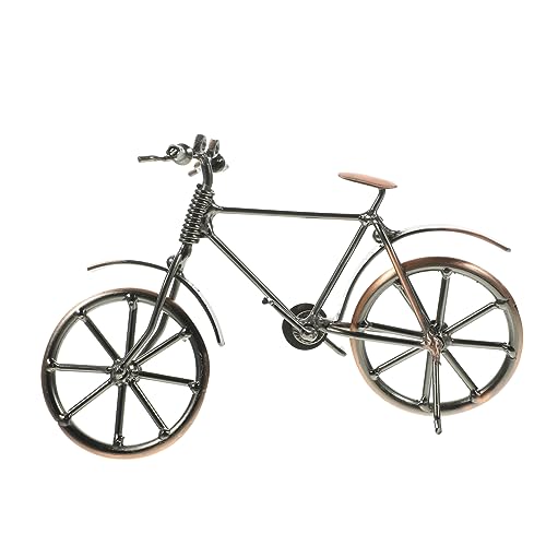 BAZEITFLOW Metall Fahrradmodell Vintage Retro Miniatur Fahrrad Skulptur Deko Büro Tisch Ornament Sammlerstück von BAZEITFLOW