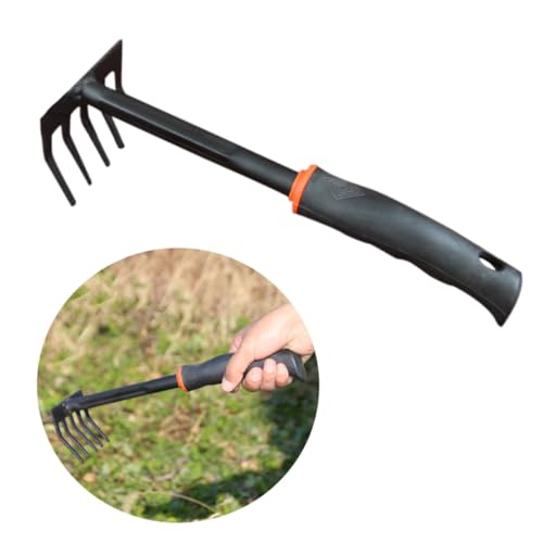 BAZEITFLOW Mini Gartenrechen Zinkig Handkultivator mit Kurzem Griff Ergonomisch für Bodenlockern Unkrautjäten und Engen Raum Gartenarbeit Senioren Geeignet BAZEITFLOW Mini Gartenrechen Zinkig Handkultivator mit Kurzem Griff Ergonomisch für Bodenlockern Unkrautjäten und Engen Raum Gartenarbeit Senioren Geeignet von BAZEITFLOW