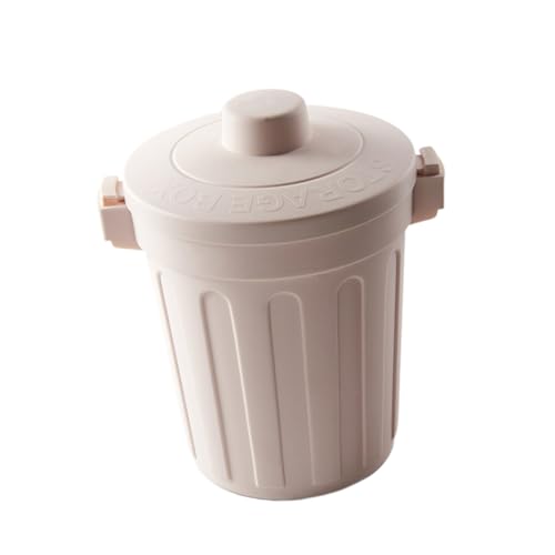 BAZEITFLOW Mini Kunststoff Mülleimer mit Deckel Kompakter Tischabfalleimer aus Langlebigem PP Plastik für Schreibtisch Wohnzimmer und Küche Praktische Abfallaufbewahrung für Zuhause und Büro von BAZEITFLOW